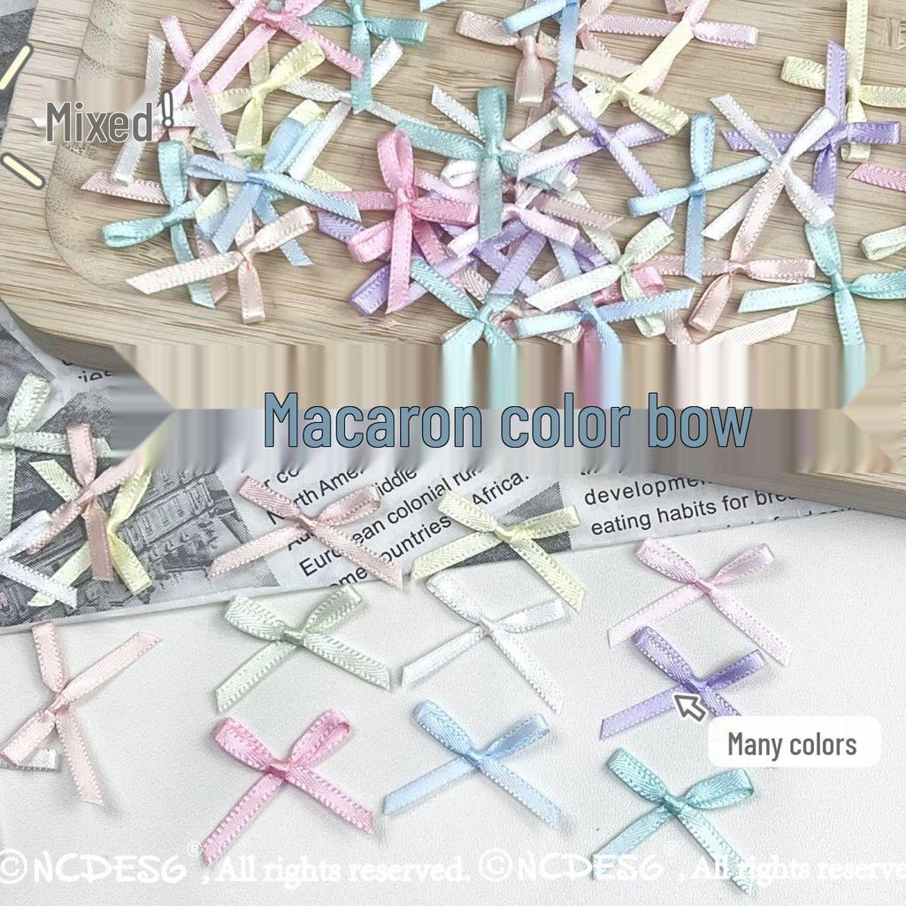 Mini Bow DIY Card Decorations: Handmade Ribbon Macaron Accessories for Fresh Ins Style