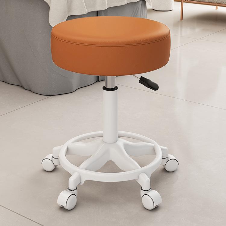 Beauty Rotating Stool with Backrest - Makeup/Barber/Dressing Table Chair with Casters