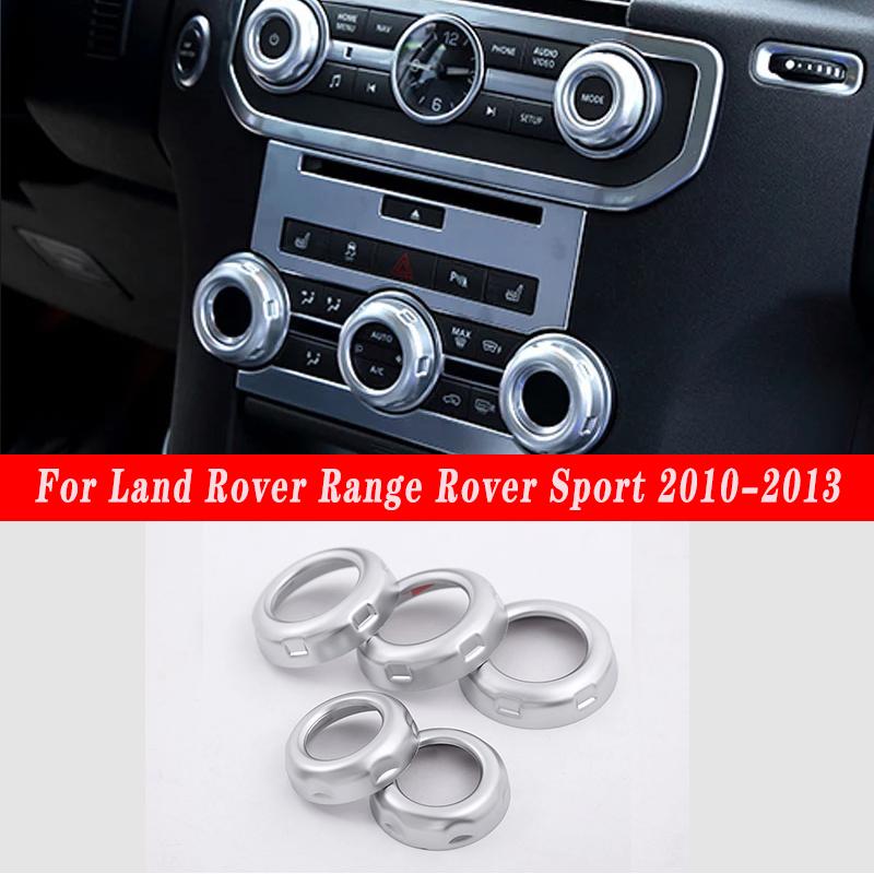 5pcs For Land Rover Discovery 4 LR4 Range Rover Sport Freelander 2 ABS Chrome Volume Air Conditioning Knob Cover Trim Accessorie