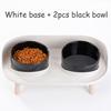 Double Cat Safety Bowl, with Wooden Stand and Silicone Mat, Kitten, Puppy Food, Water Supply, Raised Dish, Dog Supplies, Anti-spill