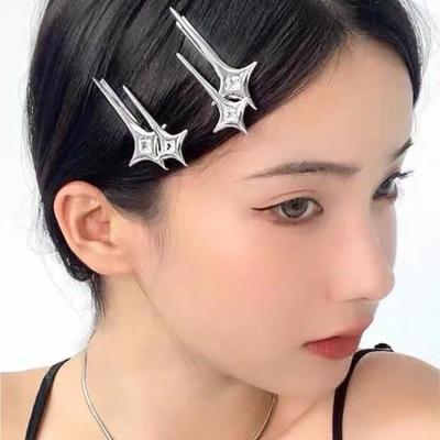 Hochzeit Coole Haarnadeln Stern Y2k Haarnadel Silberne Haarspange Metallspangen Niedliche Dekorative Haarklammern Haarschmuck für Frauen