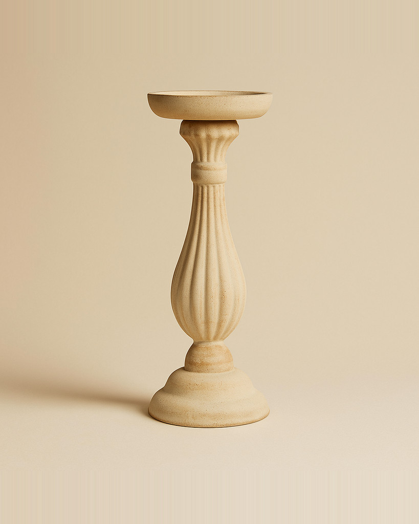 Wooden Creative Candlestick Tray Plain Decorative Ornaments Vintage Wooden Candlestick