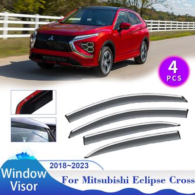 Til Mitsubishi Eclipse Cross GK GL YA 2018~2024 Bilrudevisir Solregnbeskytter Ventilationsrøg Deflektor Dæksler Udvendige Tilbehør