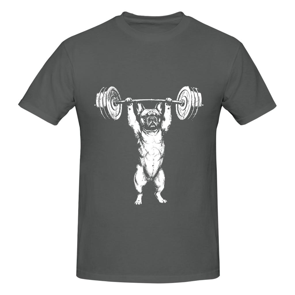 1 Piece Weightlifting Funny 100 Cotton Tshirt French Bulldog Tees Tops For Unisex