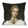 European Royal Court Lady Young Woman Portrait Painting Sofa Throw Pillowcase Rose Flower Home Decoration Art Cushion Cover