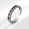 Heavy Industry Rainbow Zircon Ring For Women Niche Advanced Cold Fashion Jewelry
