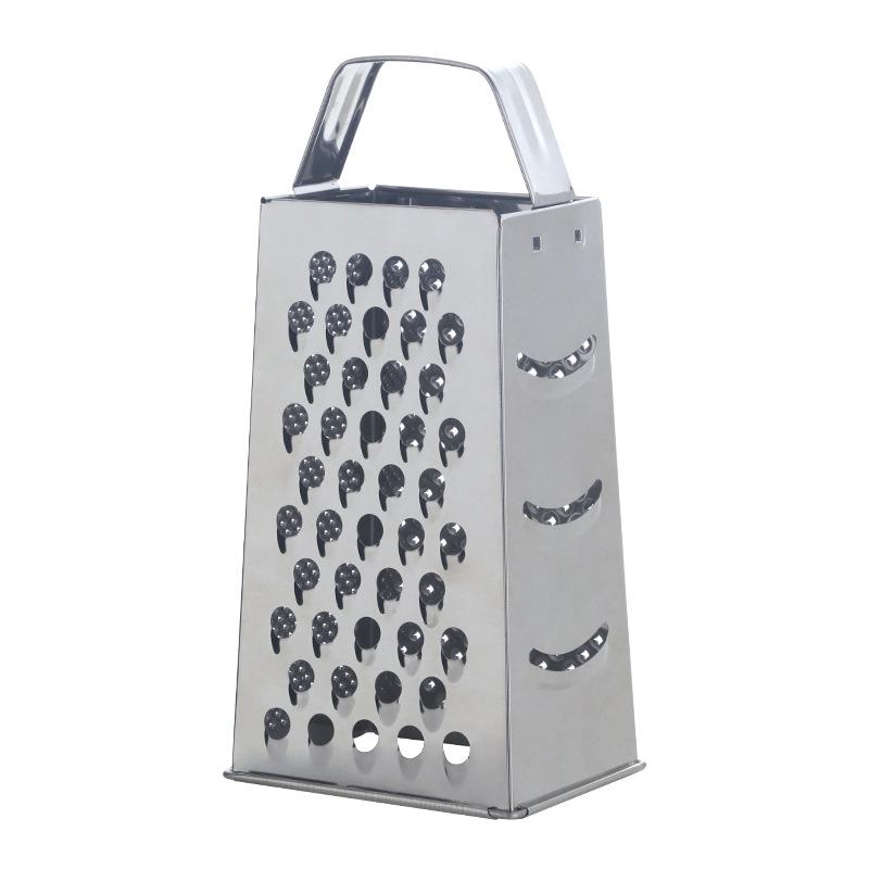 Stainless Steel Multi-Sided Grater & Vegetable Slicer with Square Handle