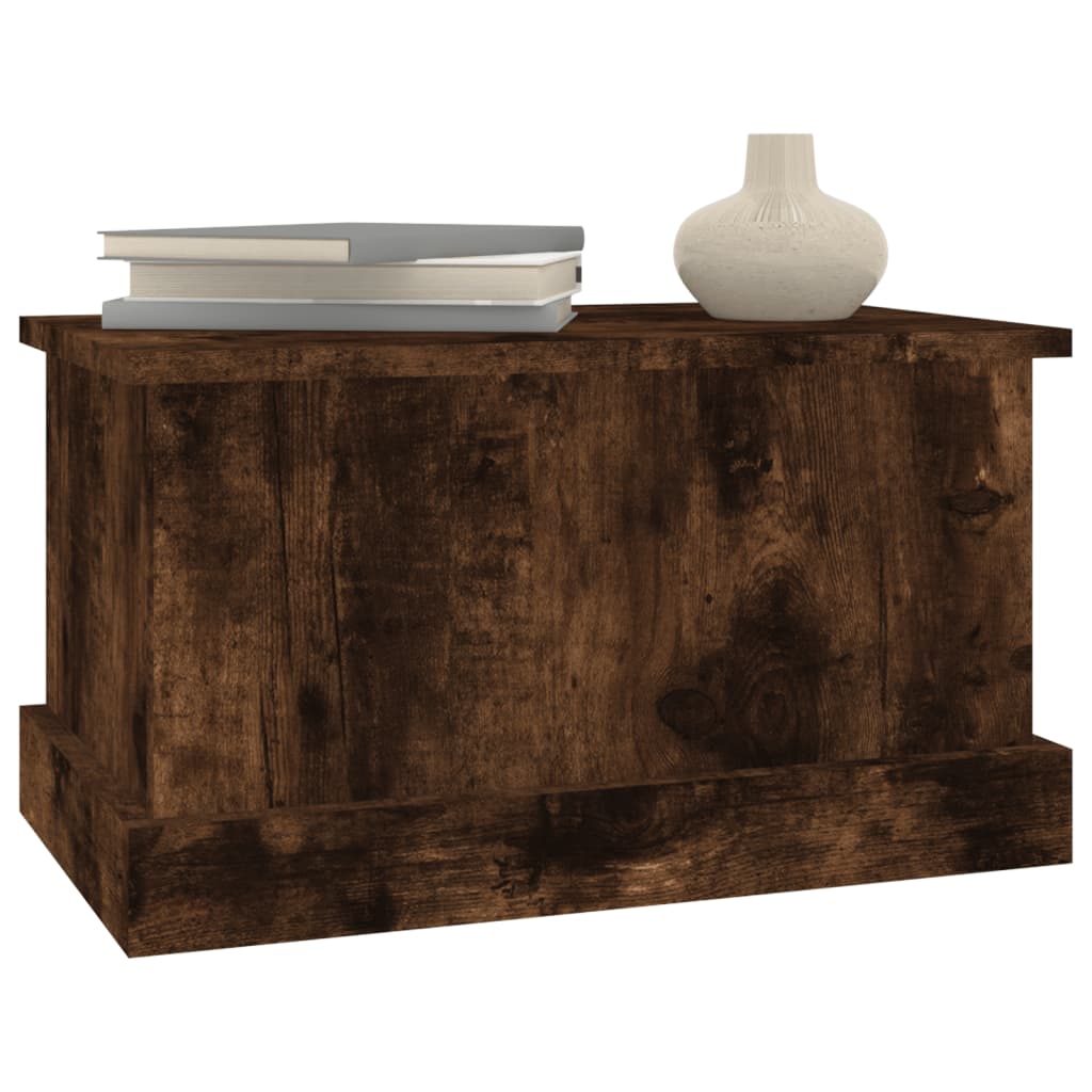 Smoke Eyed Oak Storage Chest 50 X 30 X 28 Cm Wood Based Material
