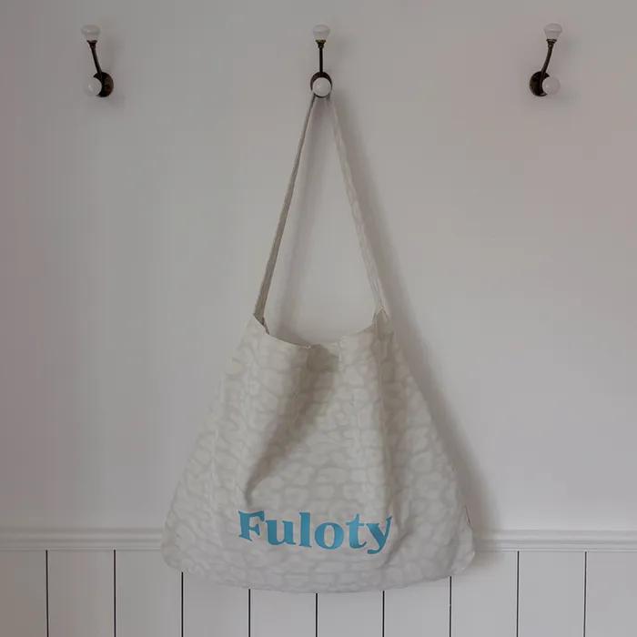 Leopard eco bag white