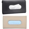 2 PCS Car Tissue Holder Sun Visor Napkin Holder With Tissue Refill Car Mask Holder PU Leather Tissue Box Tissue Box Holder Hanging Tissue Holder Mask