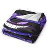 Anime Gengar Dark Pattern Blankets Quality Warm Pokemoned Throw Blanket Spring Decorative Bedroom Print Bedspread