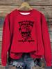 European & American Women's Halloween Print Long Sleeve Crew Neck Sweatshirt - Autumn/Winter