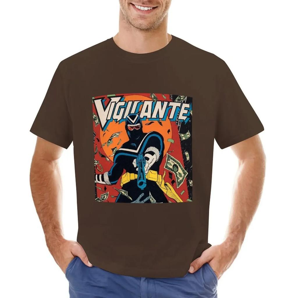 New Fashion Heavyweight Vintage Vigilante Peacemaker Quotes T-shirt Aesthetic Clothes Vintage Oversizeds Mens Vintage T Shirts