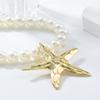 Jewelry Women's Imitation Pearl Chain Bohemian Starfish String Pearls Chain  Girls