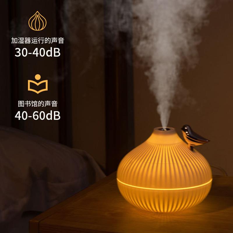 Creative Onion Shape Humidifier Scented Can Air Humidifier with Night Light Quiet Sleep Desktop Office Aroma Oil Diffuser