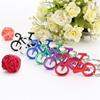 1Pcs/ Set Wholesale Mini Muilti Colors Bicycle Shaped Bottle Opener Keychain Pendant Gift Car Repair Tool Outdoor Bike Accessory