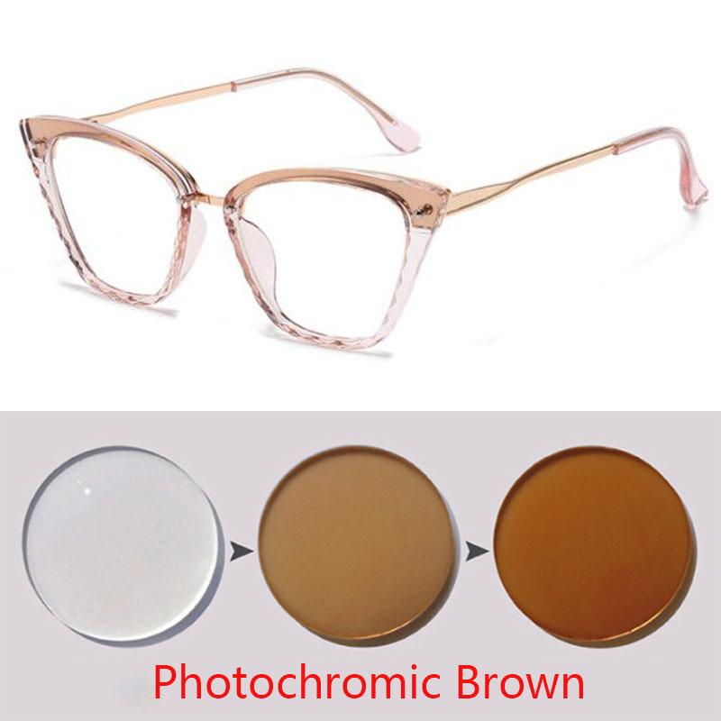 Damskie Okulary Korekcyjne Vintage Trapezoidalne Kryształowe Okulary do Myopii Soczewki Minus -1.0 -1.5 -2.0 Do -6.0