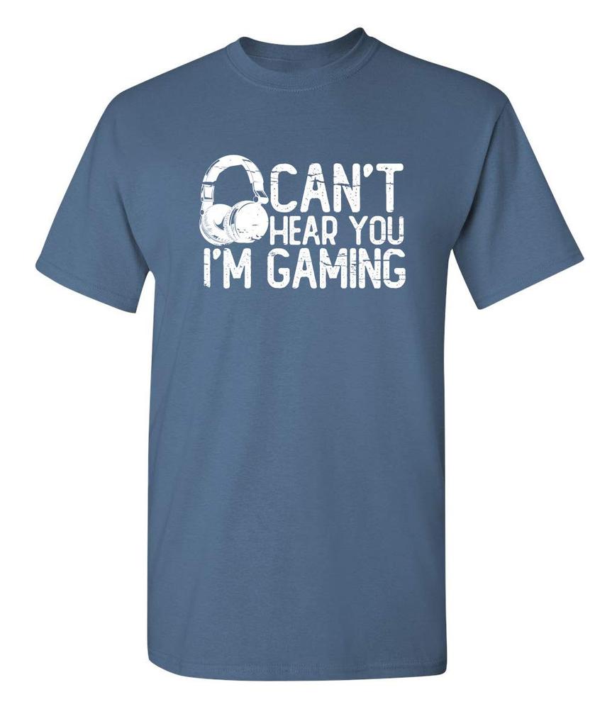 Cant Hear You Im Gaming Headset Graphic Video Games Gamer Mens Funny T Shirt