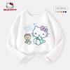 Hello Kitty Girls' Base Layer Shirt Spring 2026 New White Children's Base Layer Shirt Pure Cotton Girls' Top