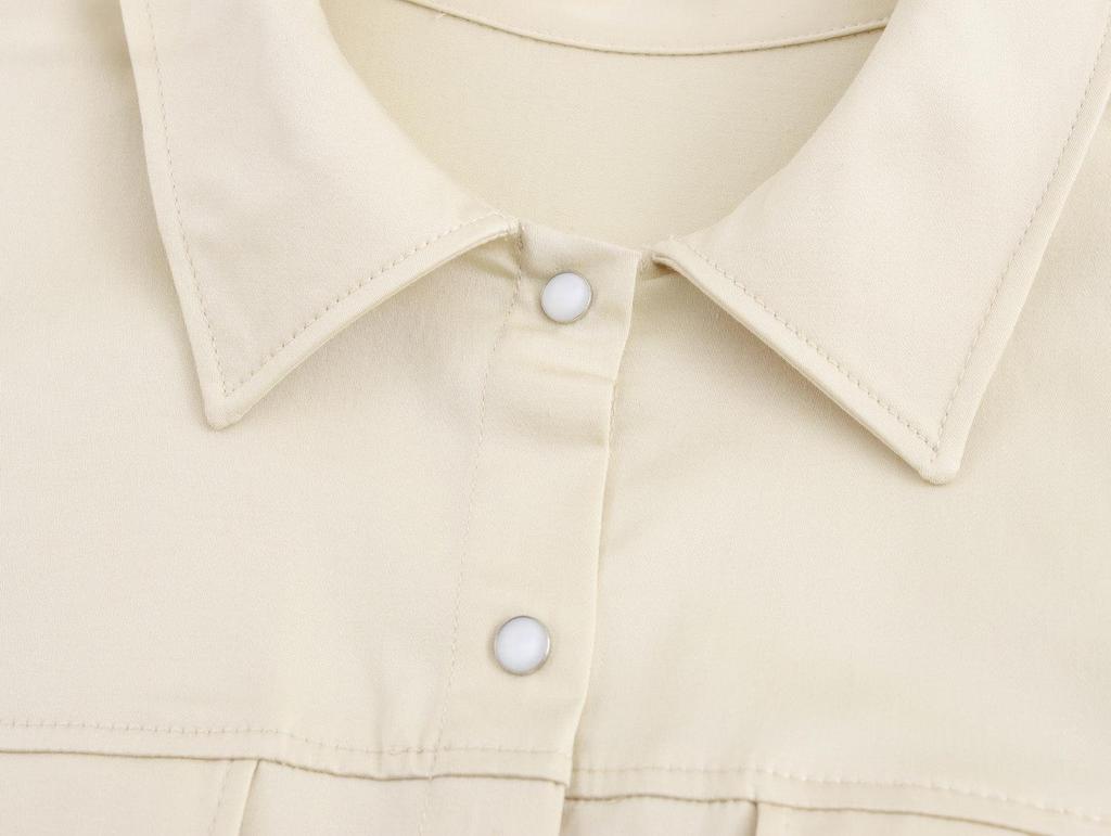 Spring 2025 Women's European & American Style Loose Wide Hem Short Dress 4661328