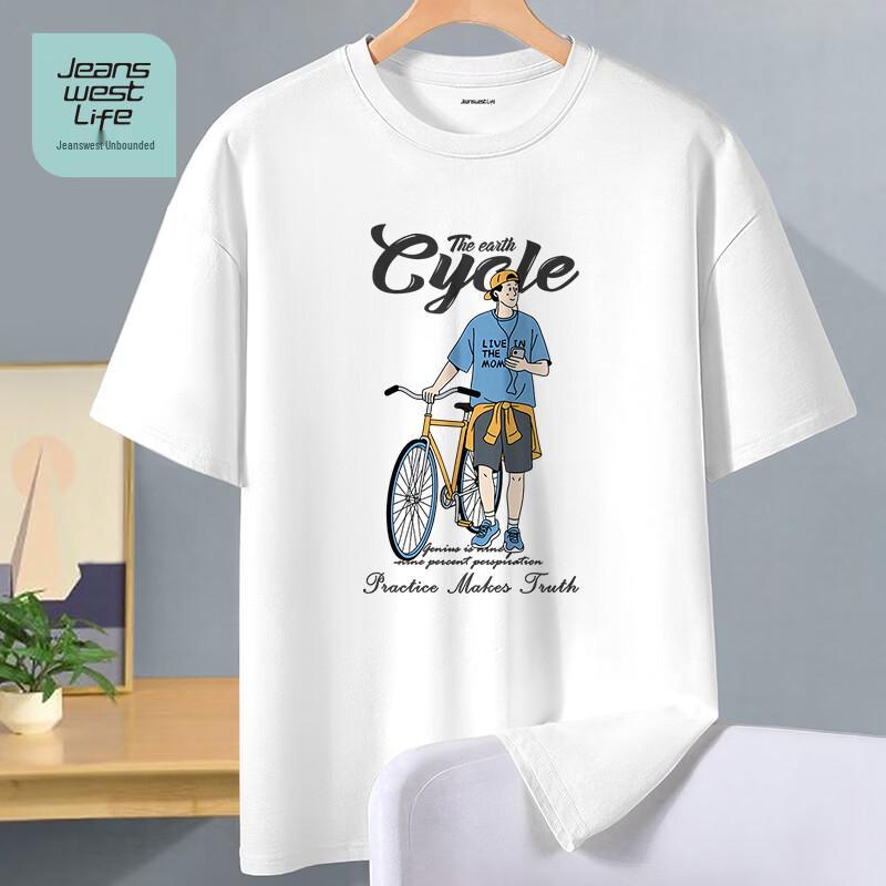 Jeanswest Life Men's Graphic Print Heavyweight Cotton T-Shirt