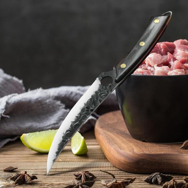 Handmade Forged Stainless Steel Kitchen Knife Fish Sculpture Knives Boning Knife Cleaver