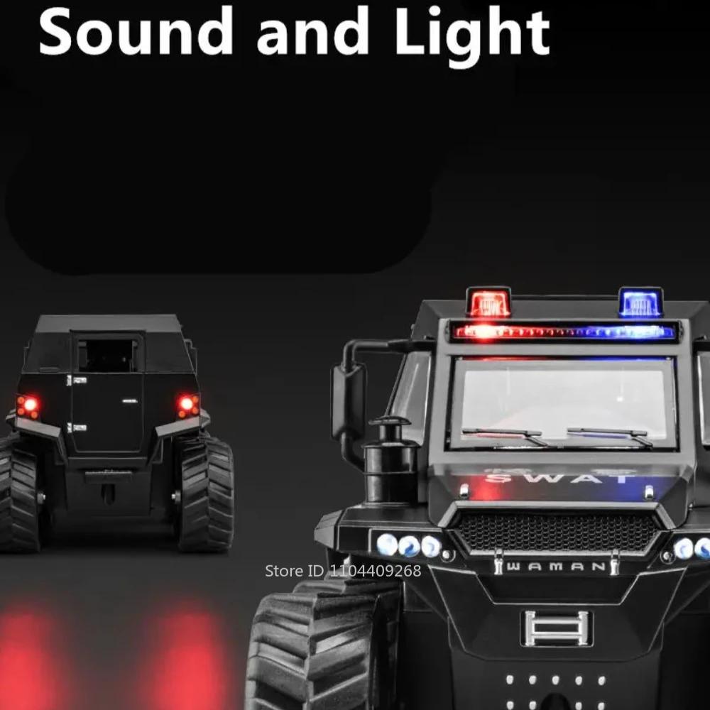 1:32 Skala Eroberer Schamane 8x8 ATV Auto Modell Spielzeug Druckguss Metall Polizei Gepanzertes Geländefahrzeug Modelle Sound Licht Kindergeschenk