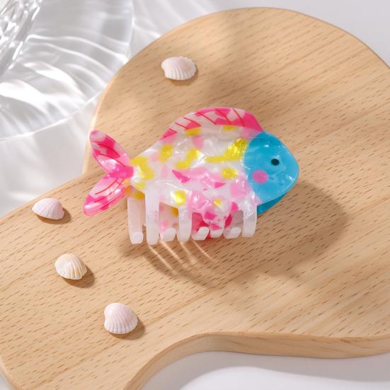 Hair Claw Marine Animal Shape Back Head Hair Clip Anti-slip Teeth Strong Grip Shark Hair Clip Versatile Hair Accessory