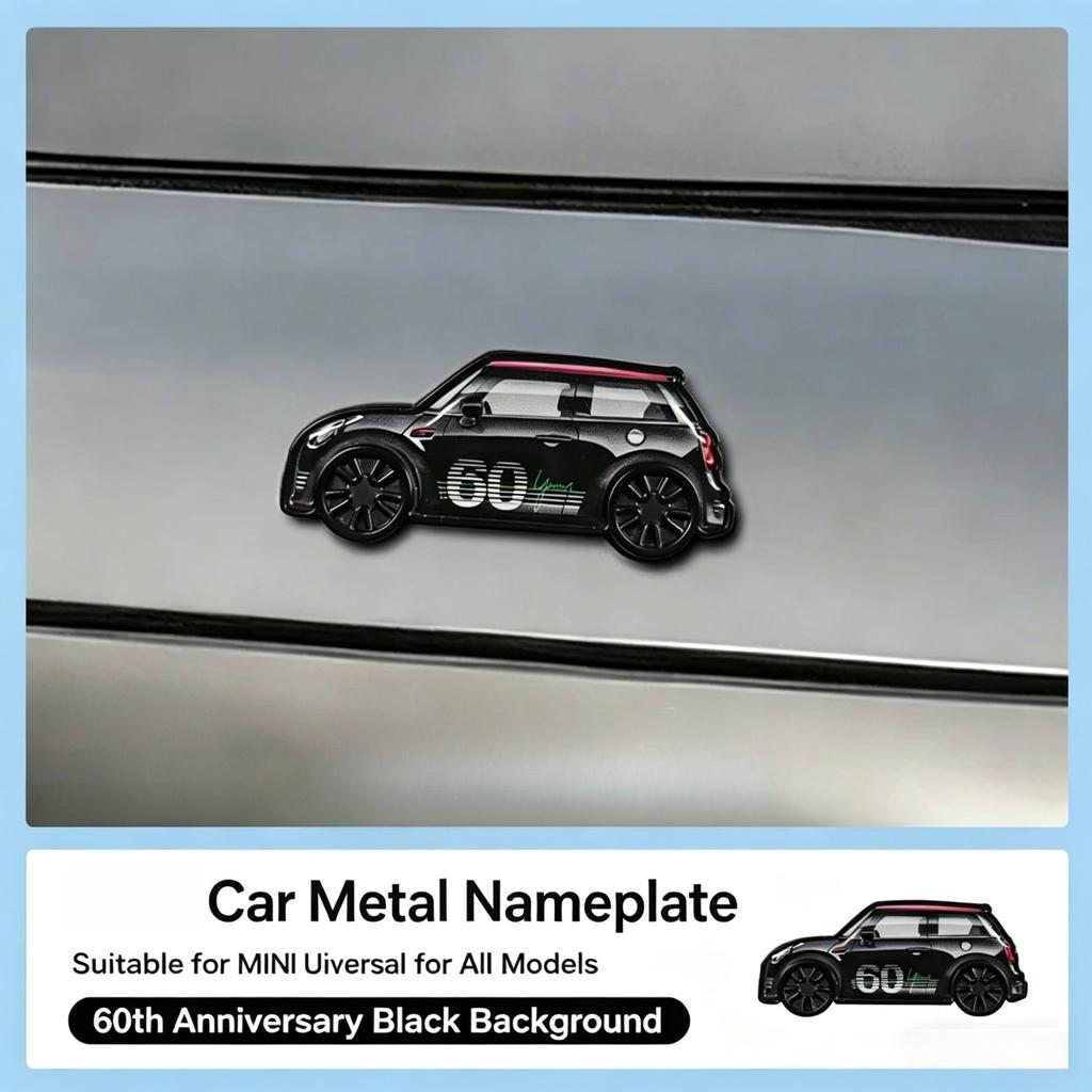 For MINI Cooper Metal Car Badge 3D Shaped Emblem Decal Universal for All MINI Models Waterproof Exterior Decoration
