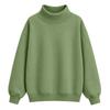 Women's Fashion Color Neck Long Sleeve Pullover Sweatshirt for Casual Everyday Wear