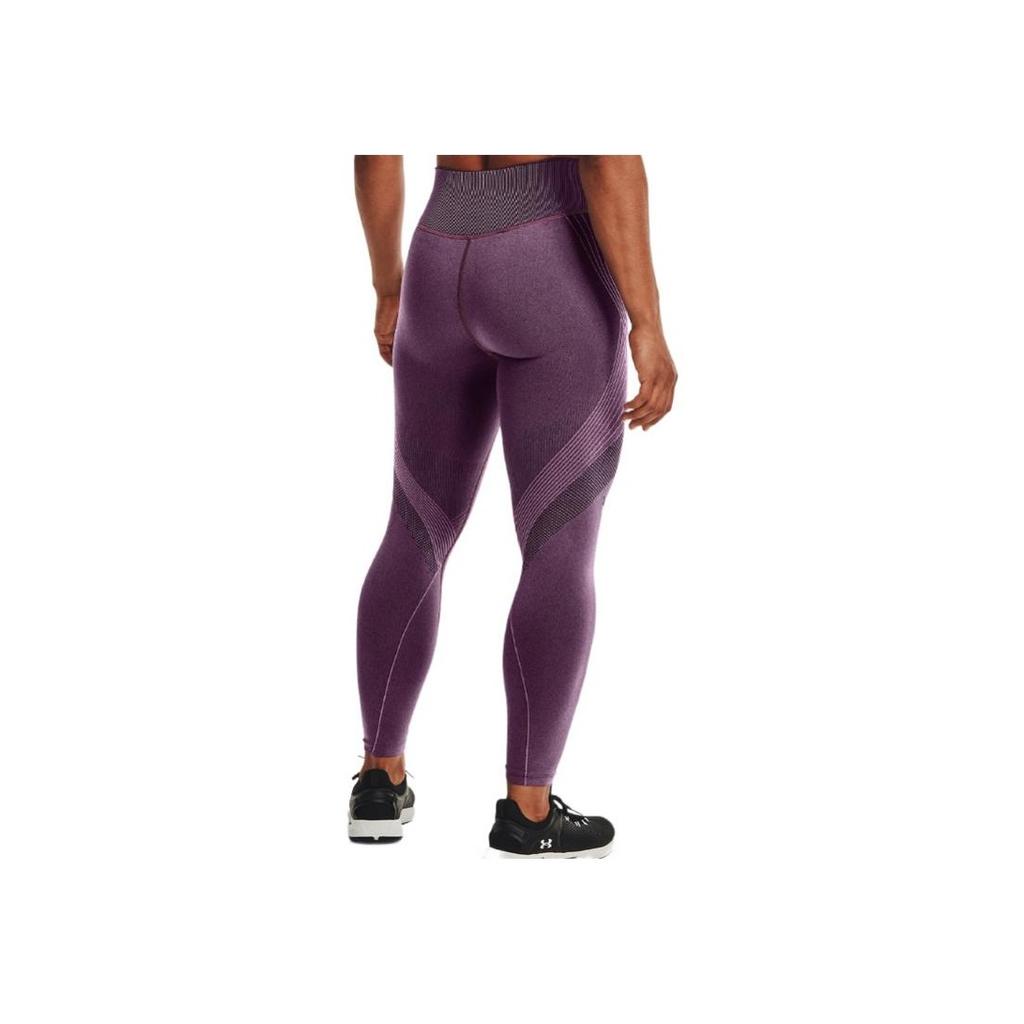 Under Armour Seamless Sports Training Capri Leggings Women Bottoms Purple 1361022-501