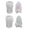 Gnome Resin Molds Desktop Ornaments Mold 3D Dwarf Candle Mold for Candle Making
