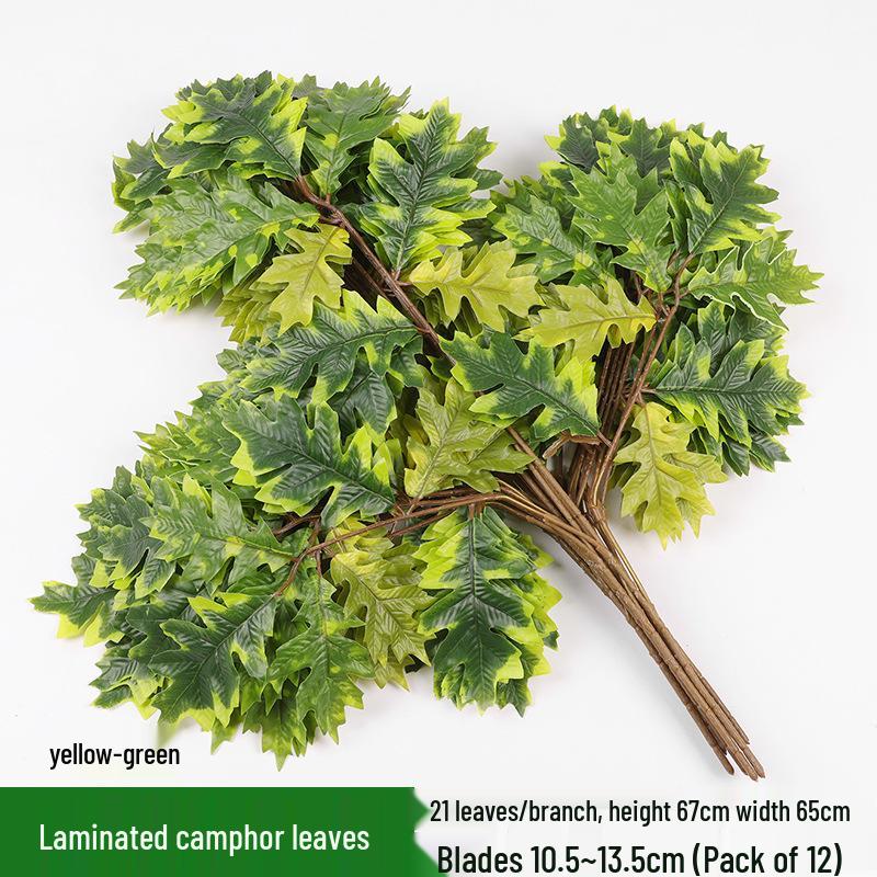 Artificial Banyan Branches with Laminated Plastic Leaves for Landscaping and Decoration