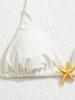 2025 Starfish Lace-up Triangle Bikini - European & American Style, Sexy Split Swimsuit for Women