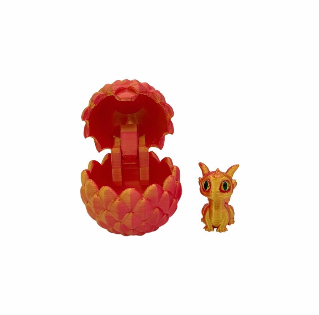 3D Printed Dragon Egg Set: Cute Pet Dragon Figurines for Kids, Decor & Gifts