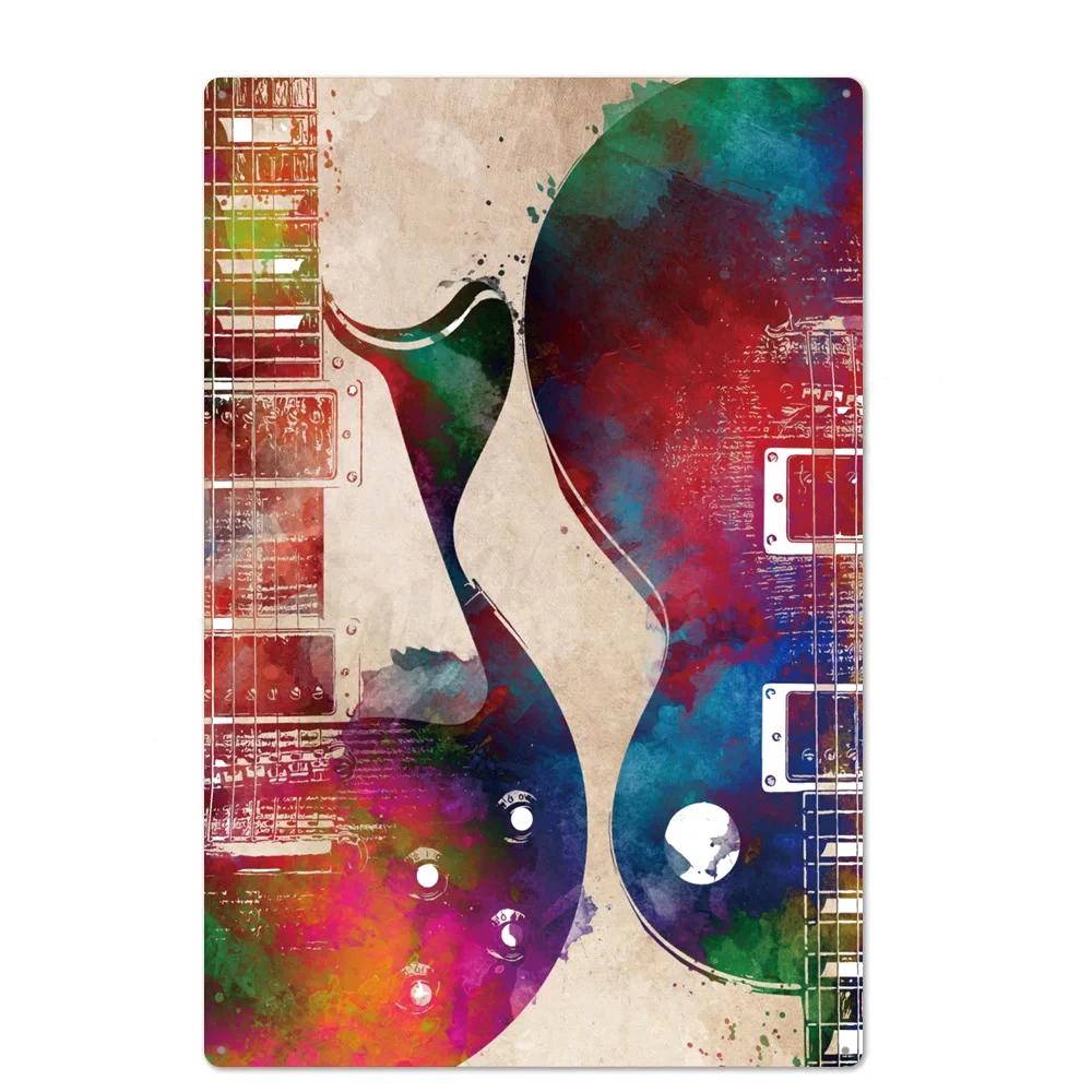 FJ Metal Tin Signs Decor Rock Roll Vintage Metal Sigsn Plaque Metal Posters Retro Rock Home Bar Wall