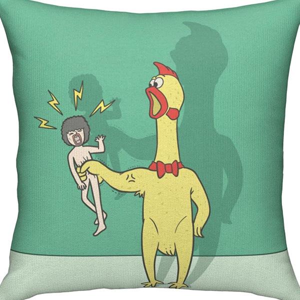 Creative Cartoon Cute Animal Print Linen Pillow Case Home Sofa Car Decoration Pillow