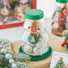 5 Pcs Christmas Tree Candy Jar with Lid Clear Plastic Tree Shaped Chocolate Treat Boxes Empty Beverage Container for Christmas Party Favors