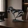 Substantial Abstract Horse Statue | Stable Narrow Base, Alloy Equine Sculpture