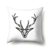 Polyester Pillowcase Automobile Decoration Home Printed Deer Pillowcase Waist Cushion Cover Car Cushion Head Cushion Cover