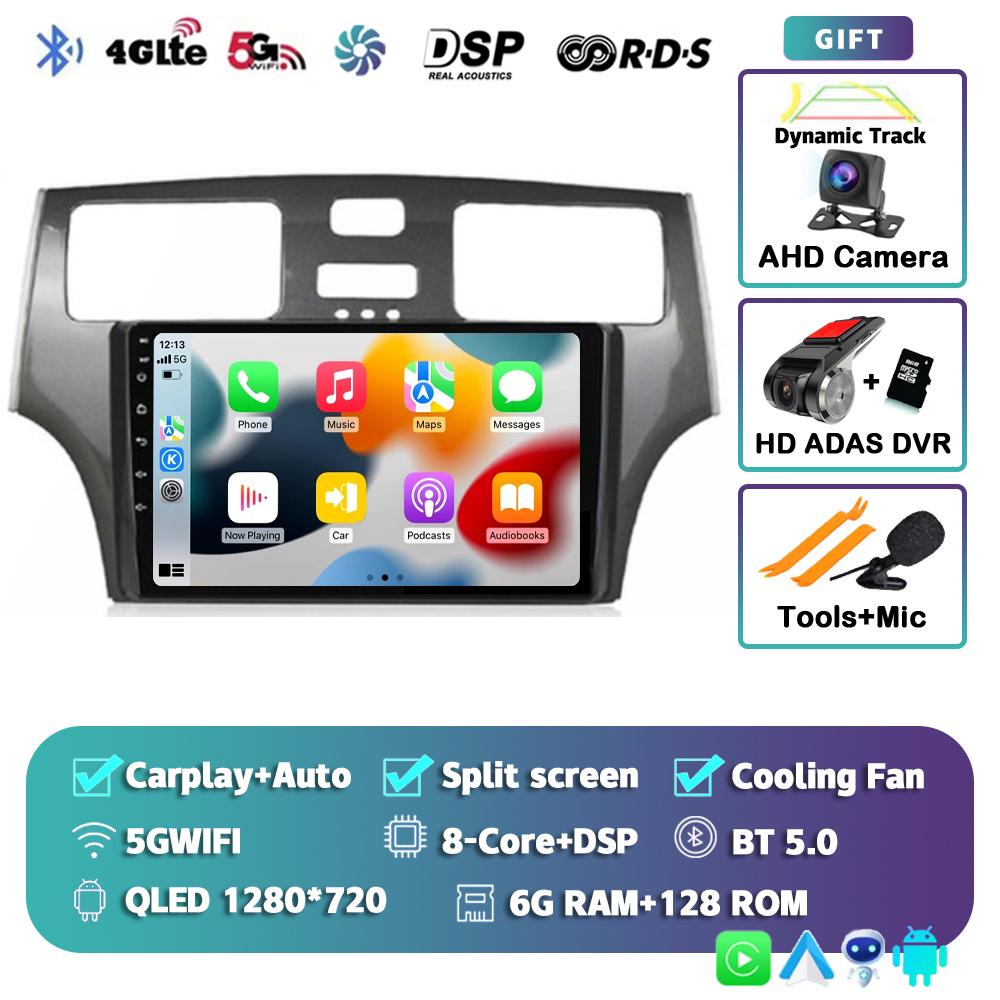 Radio samochodowe Android 14 Carplay Auto dla Lexus ES300 ES330 XV30 ES250 2001 2002 2003 2004 2005 2006 Odtwarzacz multimedialny Stereo 4G DSP