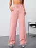 2025 Autumn High-Waisted Wide-Leg Washed Light-Color Casual Jeans