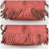 J&M DAVIDSON Handtasche Semi Umhängetasche Leder Rosa Carnival Kordelzug Fransen