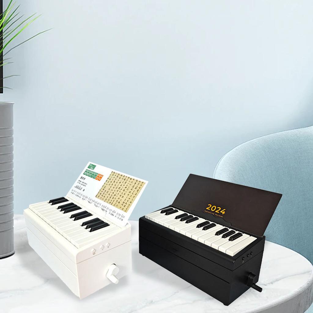 Piano Calendar BT Playable Miniature Piano Desk Calendar Musical Calendar for Children