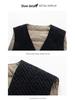 2025 Autumn/Winter Men's Corduroy V-neck Down Vest - Warm Vest for Middle-aged & Elderly