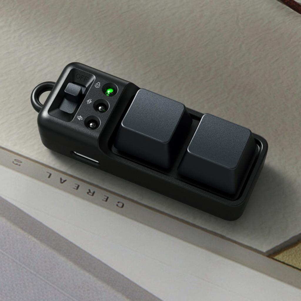 Keypad Dual Button E-book Page Turner for Tablet Mobile Phone Smart Fingertip Ring Bluetooth Remote Control for Android, iPhone