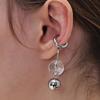 MONDAY EDITION Crystal And Silver Ball Ear Cuff