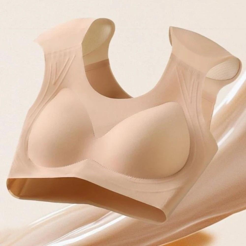 Sleeveless Shoulder Pad Bra Pad Chest Binding Wireless Push Up Bra Seamless Bra  Body Shaping