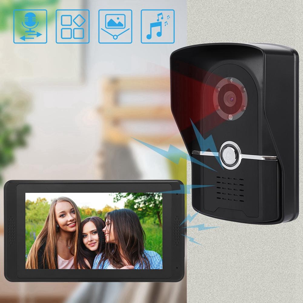7inch Wired Photo Shooting Touch Screen Video Intercom Doorbell Door Phone