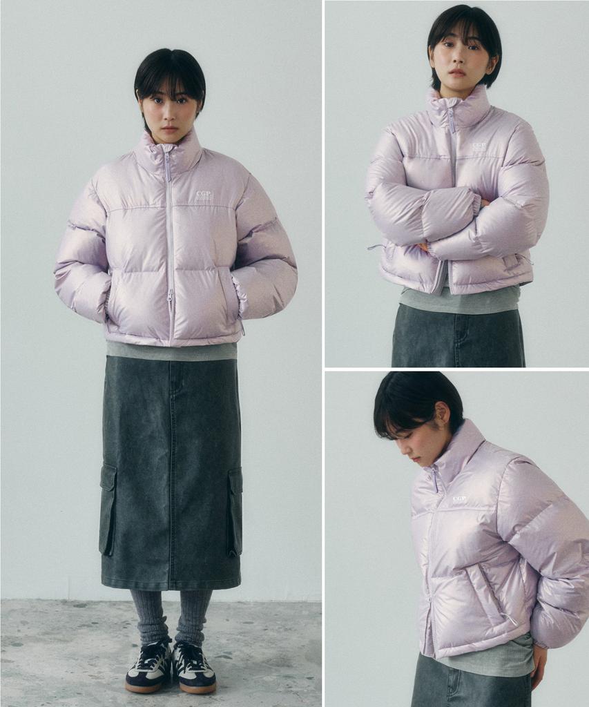 Cgp [24 Ver.] (Women'S) Rds Glossy Duck Down Puffer Short Padded Jacket_Lavender